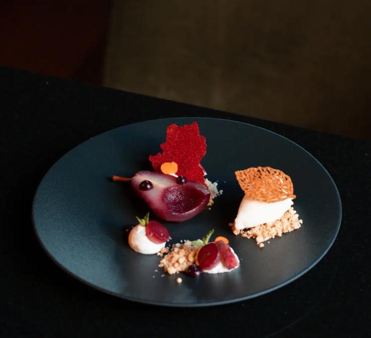 An assortment of bites on a plate at The Bengal in the Fairmont Empress in Victoria, BC