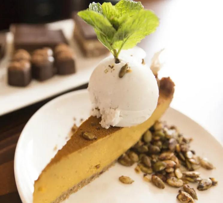 A slice of dessert from Be Love in Victoria, BC