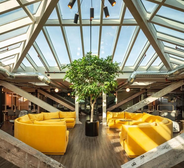 The interior of KWENCH Work + Culture Club in Victoria, BC