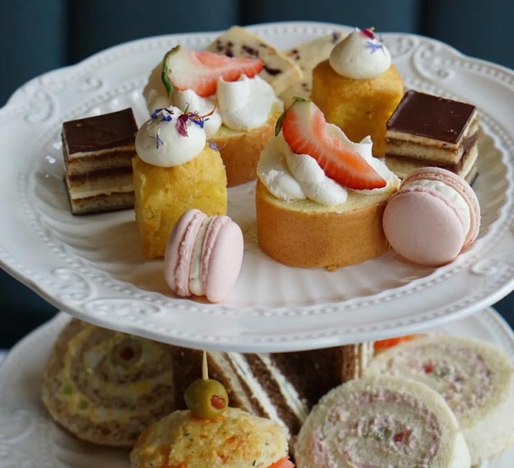 An assortment of pastries at White Heather Tea Room in Victoria, BC