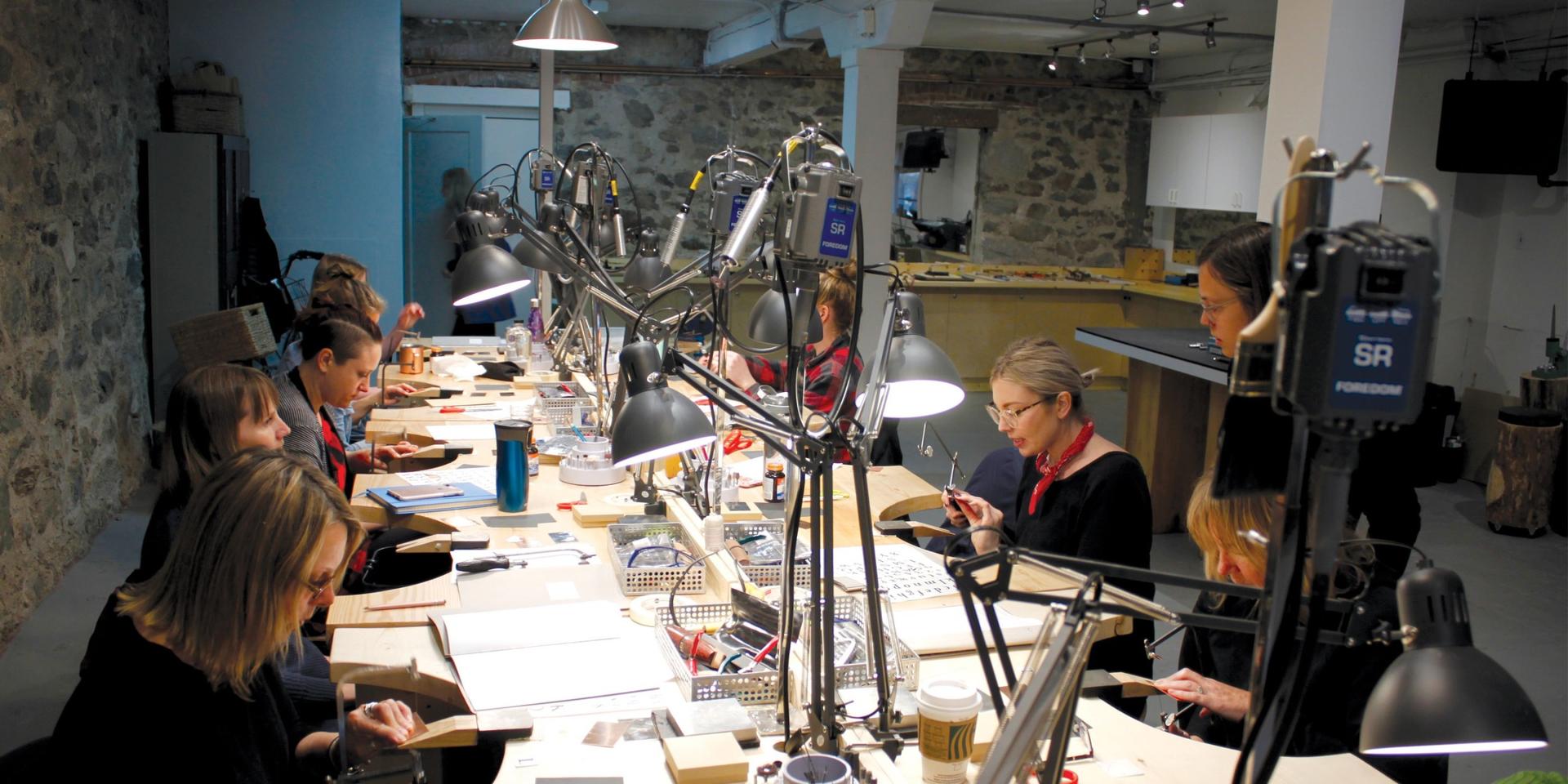 The workshop at Argentum Jewelry School