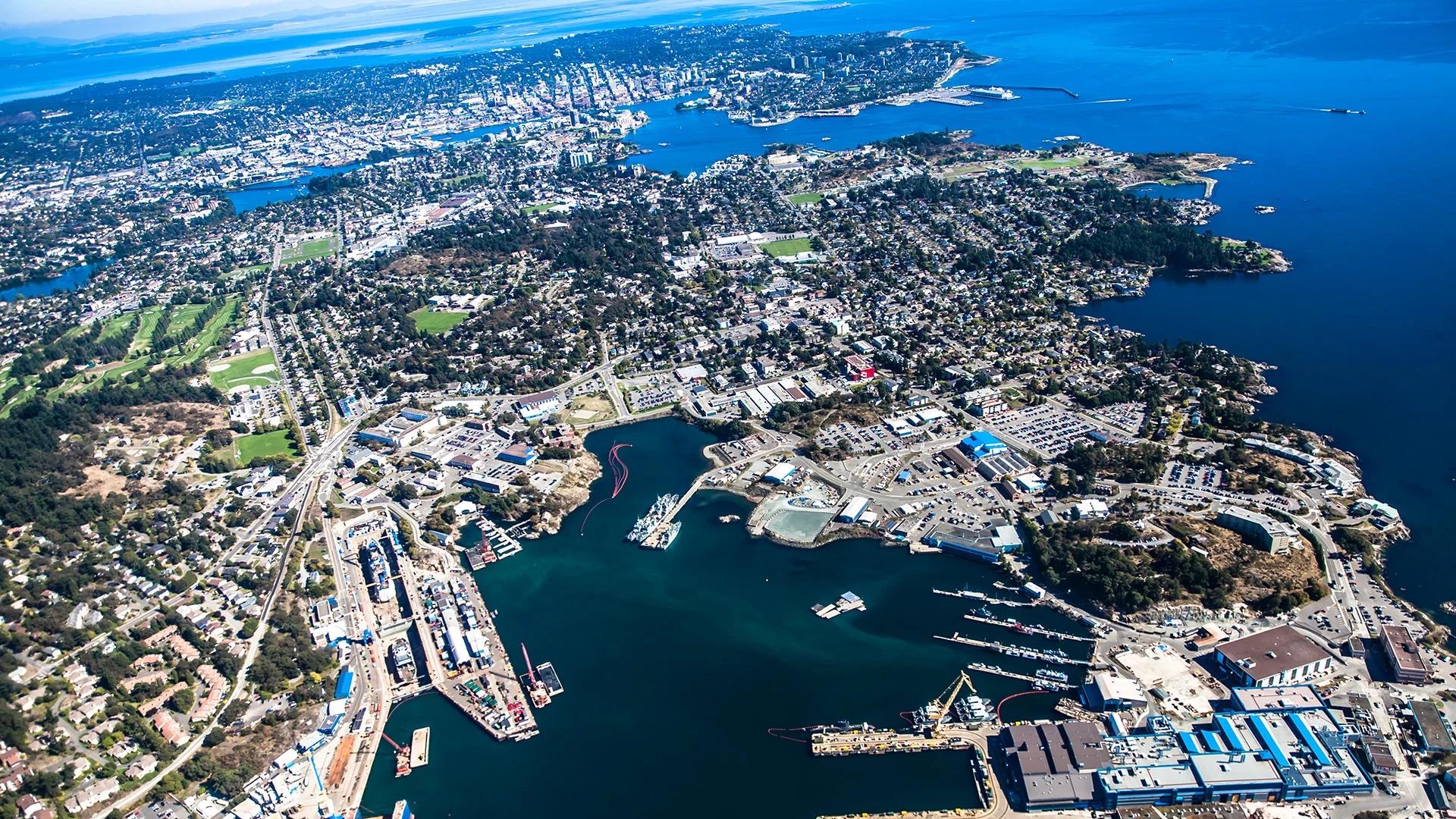 Greater Victoria aerial view