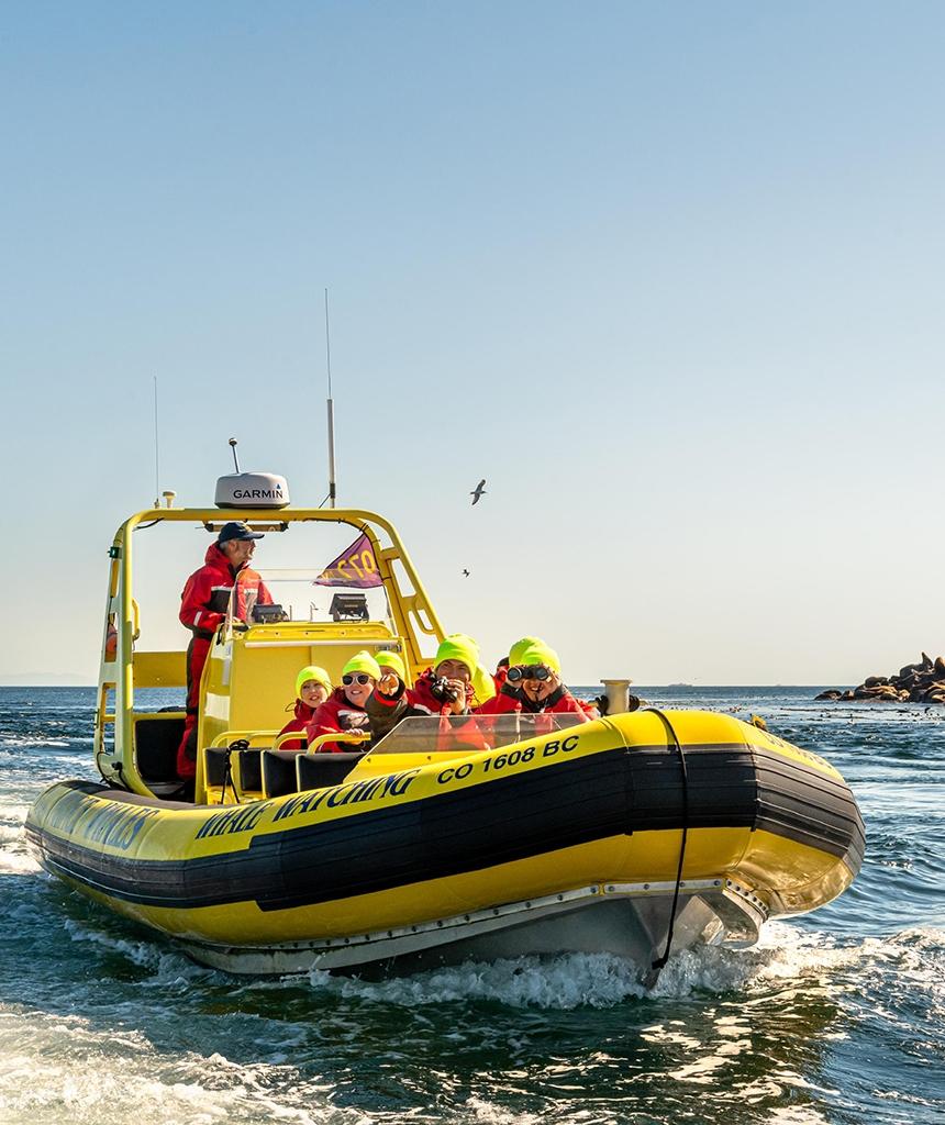 A person on a boat in Victoria, BC