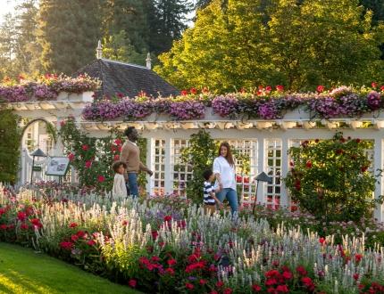 family at The Butchart Gardens