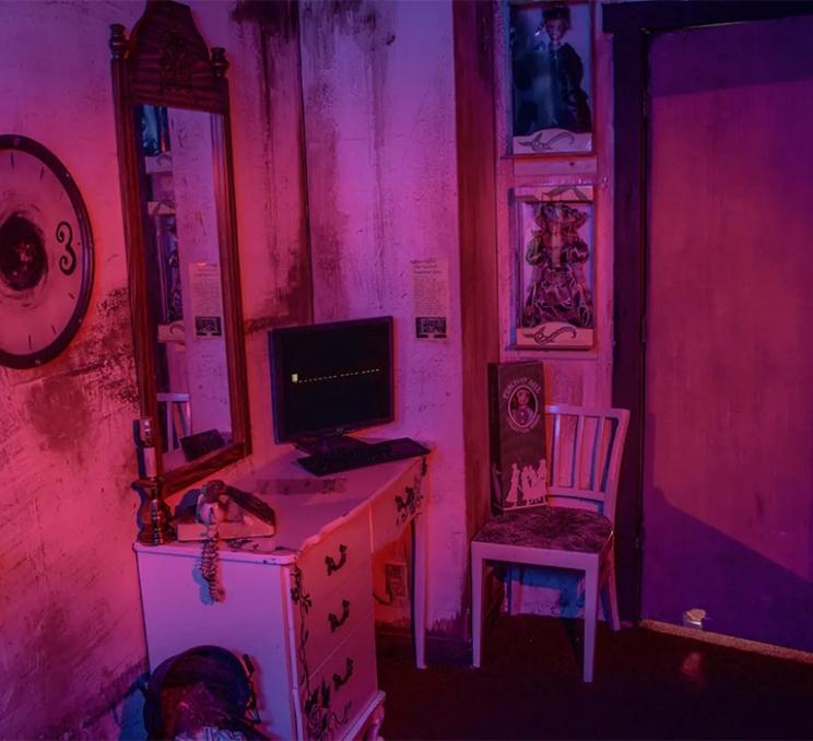 The inside of an escape room at Horror Escape Victoria in Victoria, BC