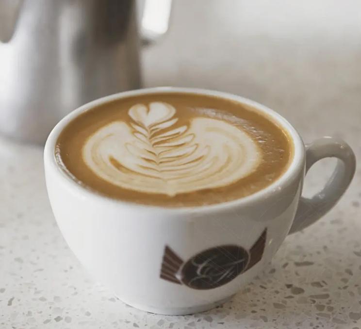 A latte at Caffe Fantastico in Victoria,