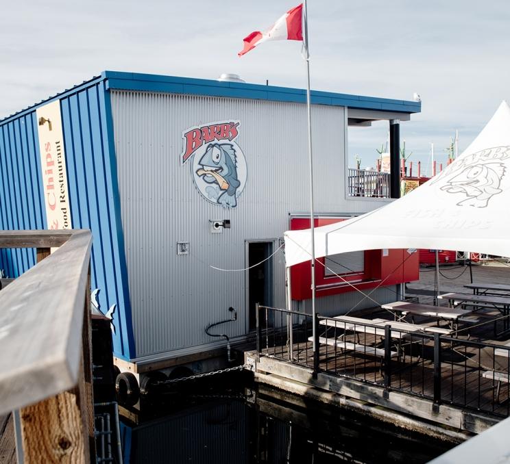 Barb's Fish & Chips at Fisherman's Wharf in Victoria, BC