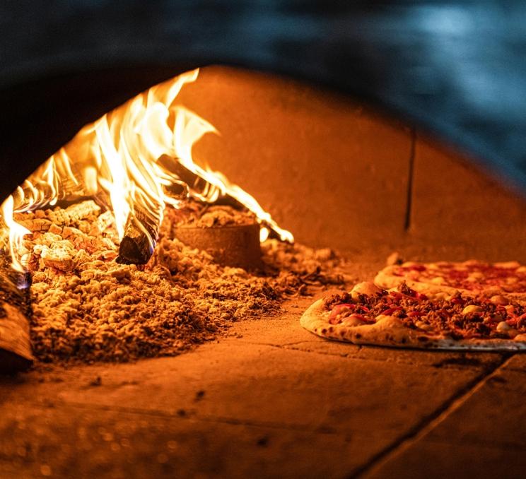 Pizza's in the stone over at Pizzeria Prima Strada in Victoria, BC