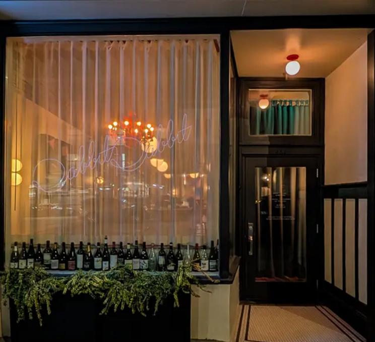 The exterior of Rabbit Rabbit Wine Bar in Victoria, BC