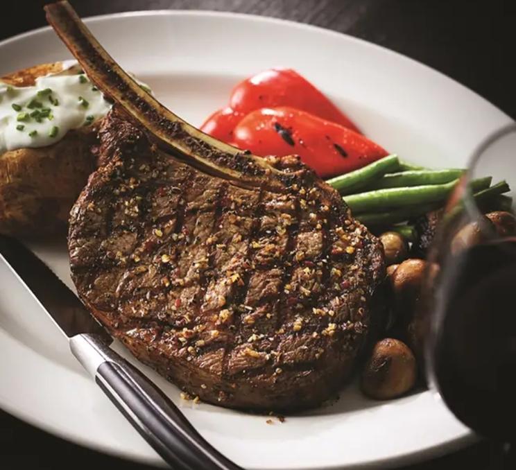 A steak dinner at the Keg Steakhouse + Bar at the Winery in Victoria, BC