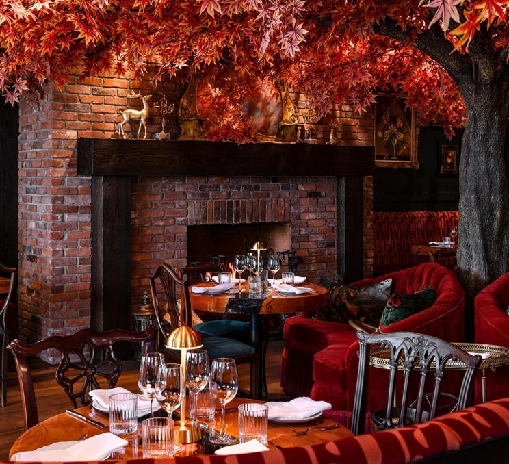 The interior of Janevca Kitchen & Lounge in Victoria, BC