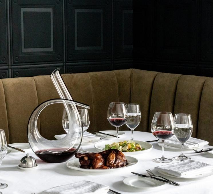 Wine and share plates at The Courtney Room in Victoria, BC