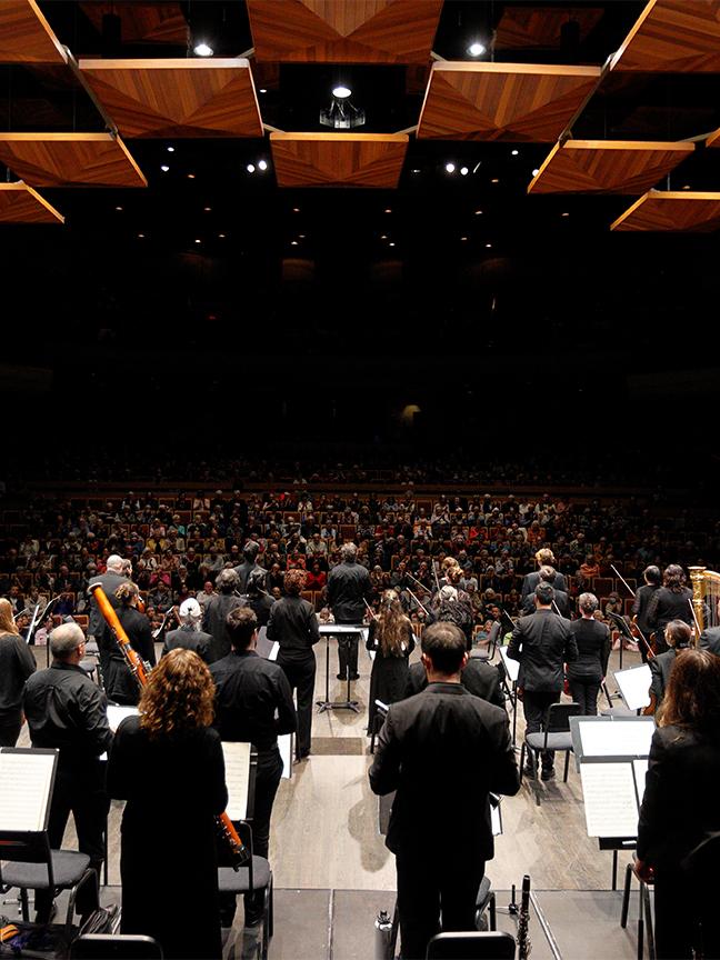 The Victoria Symphony on stage at an event in Victoria, BC