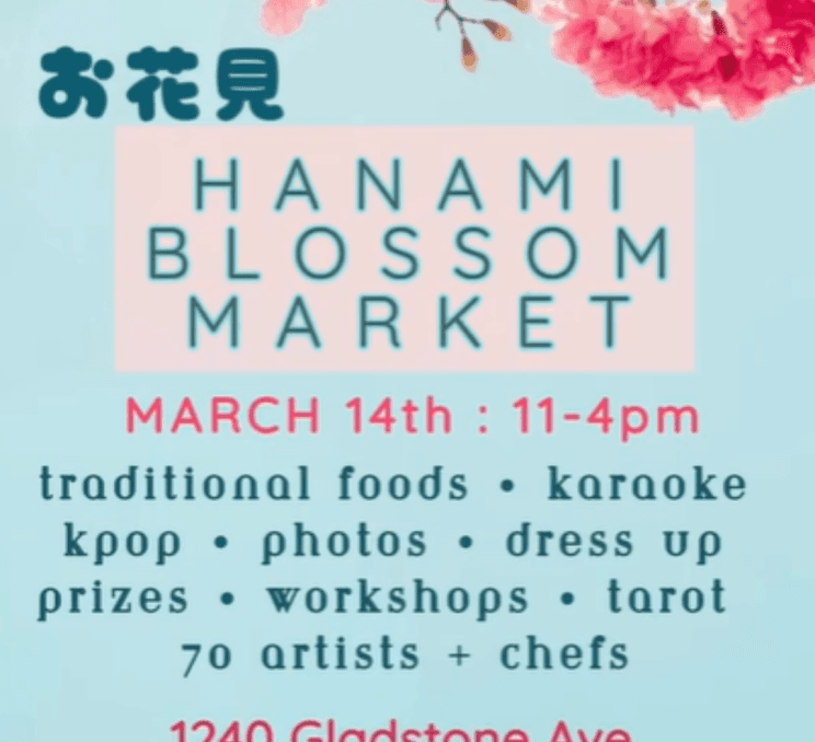 Hanami Blossom Market in Victoria, BC March 14