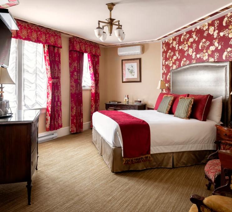 The Ruby King room at Abigail's Hotel in Victoria, BC.