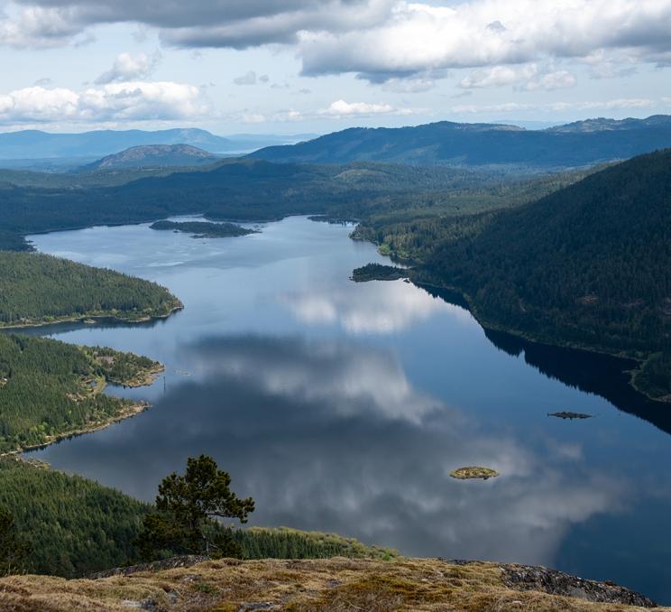 The Sooke Lake reservoir of the Capital Regional District's water supply in Greater Victoria, BC