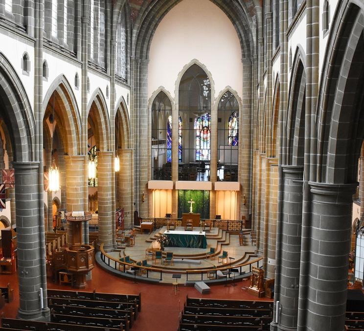 The interior of Christ Church Cathedral, a church located on Quadra Street in Victoria, BC