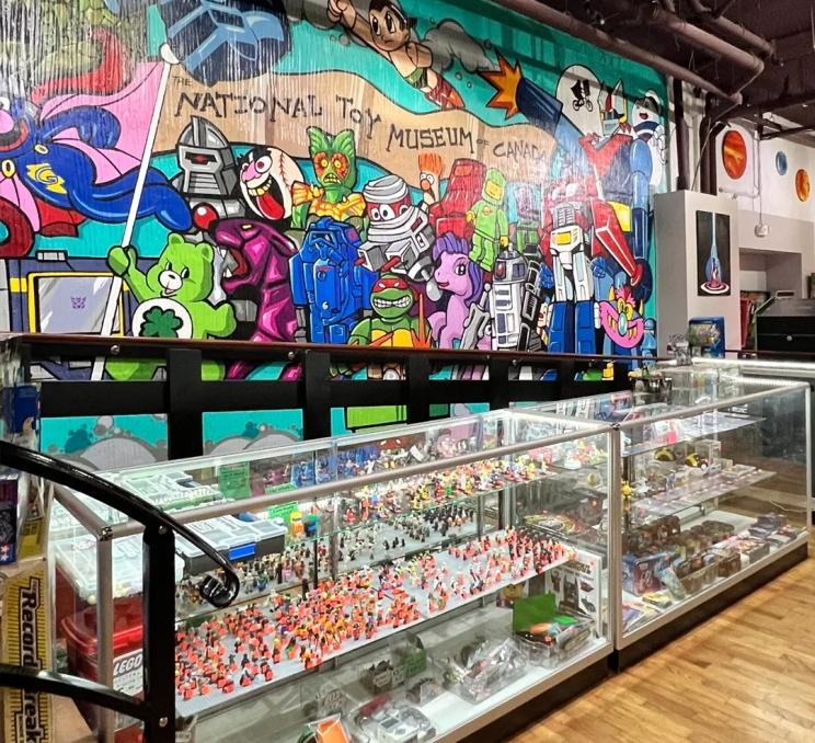 A display case at Cherry Bomb Toys in Victoria, BC
