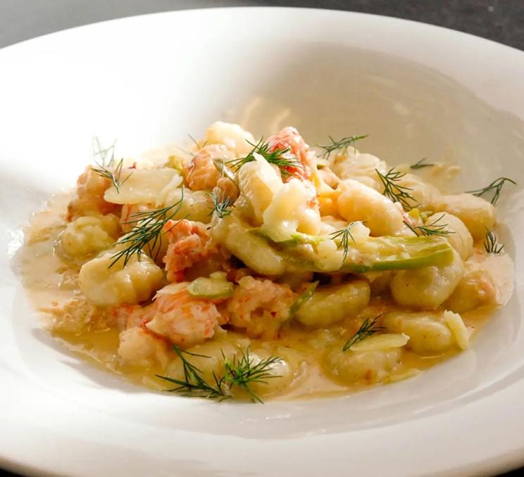 A bowl of Lobster Gnocchi at Nautical Nellies Steak & Seafood House in Victoria, BC