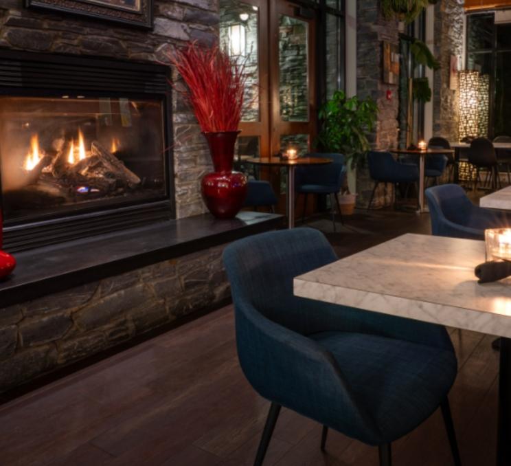 The interior of the Aegir Room at the Oswego Hotel in Victoria, BC