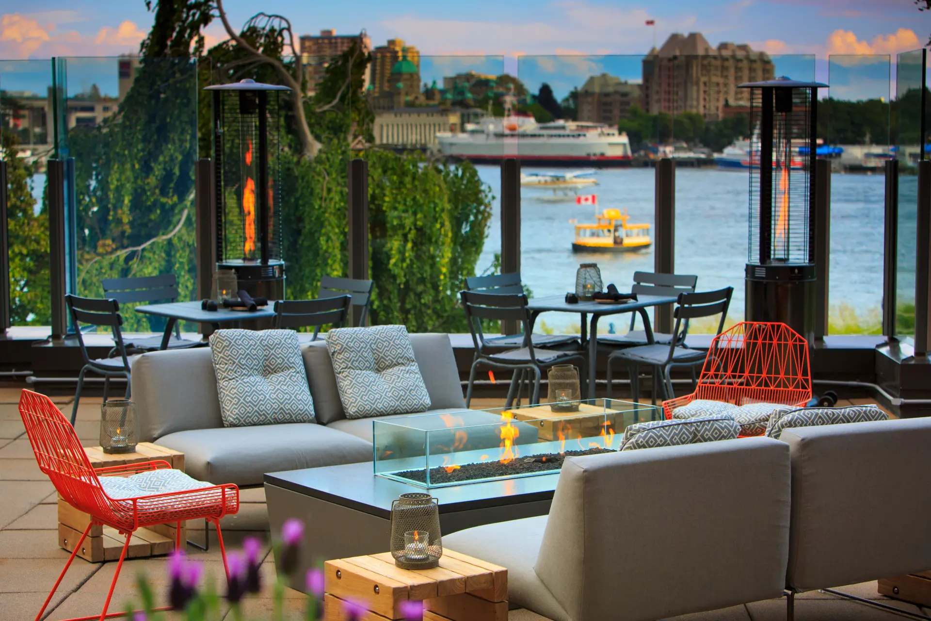 Enjoy the activity of Victoria's Inner Harbour from LURE Restaurant's Patio!