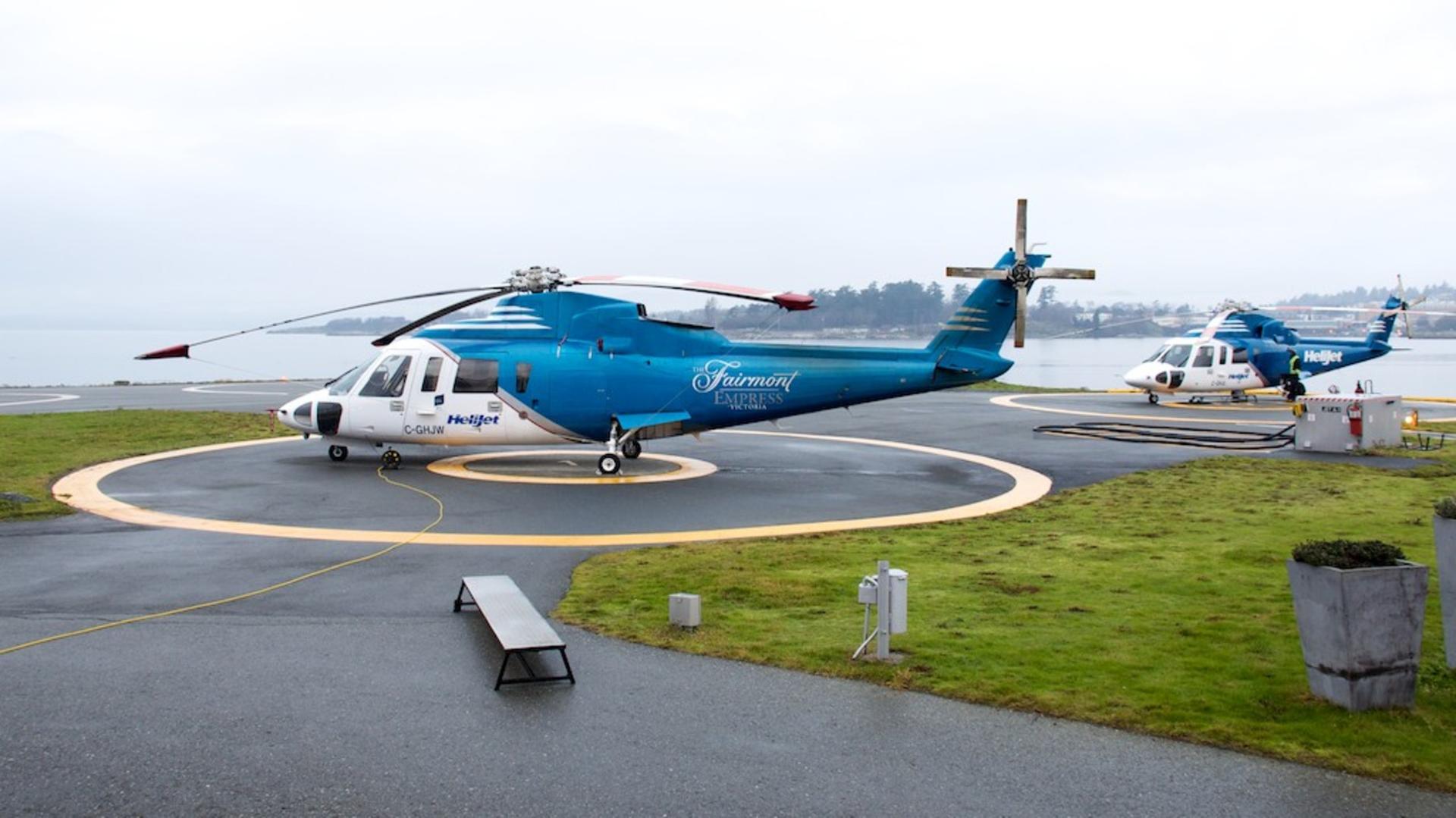 Helijet Sikorsky S76 Helicopters at Victoria Harbour Heliport