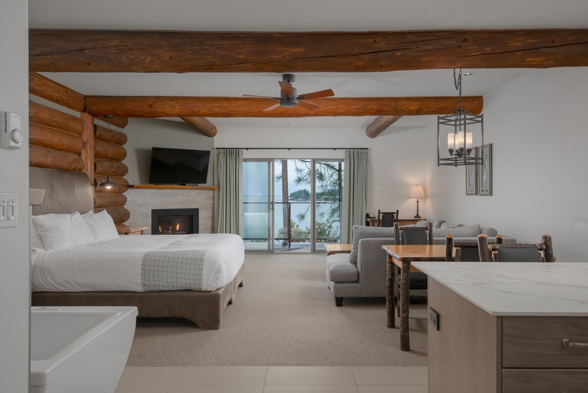 Deluxe Oceanview Studio guest room.