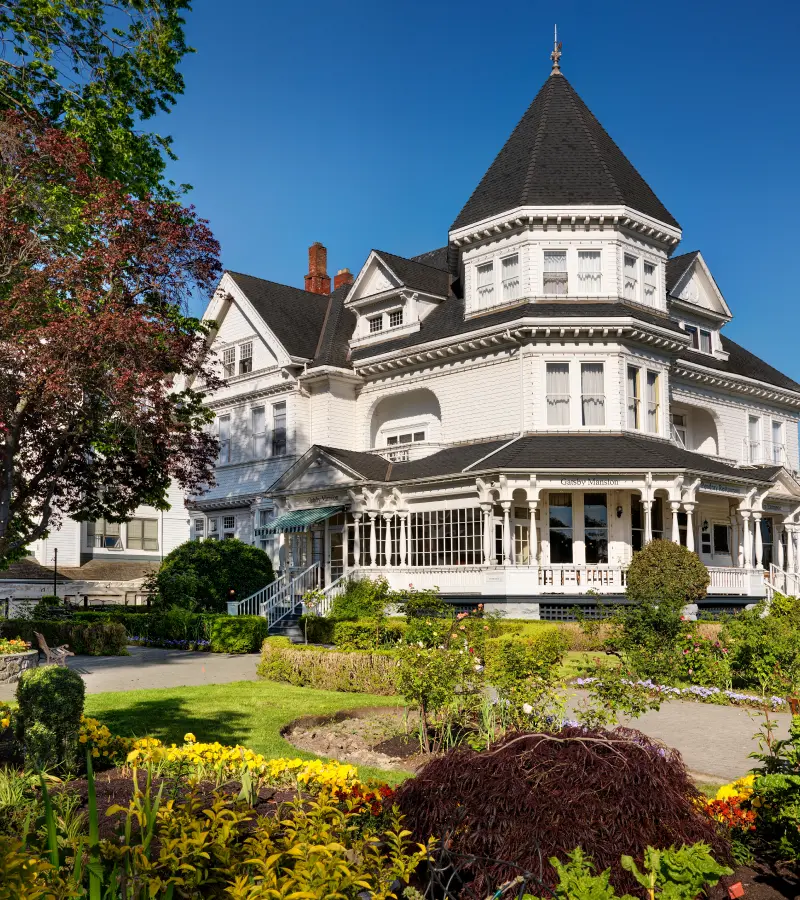 A hotel in the Inner Harbour in Victoria, BC