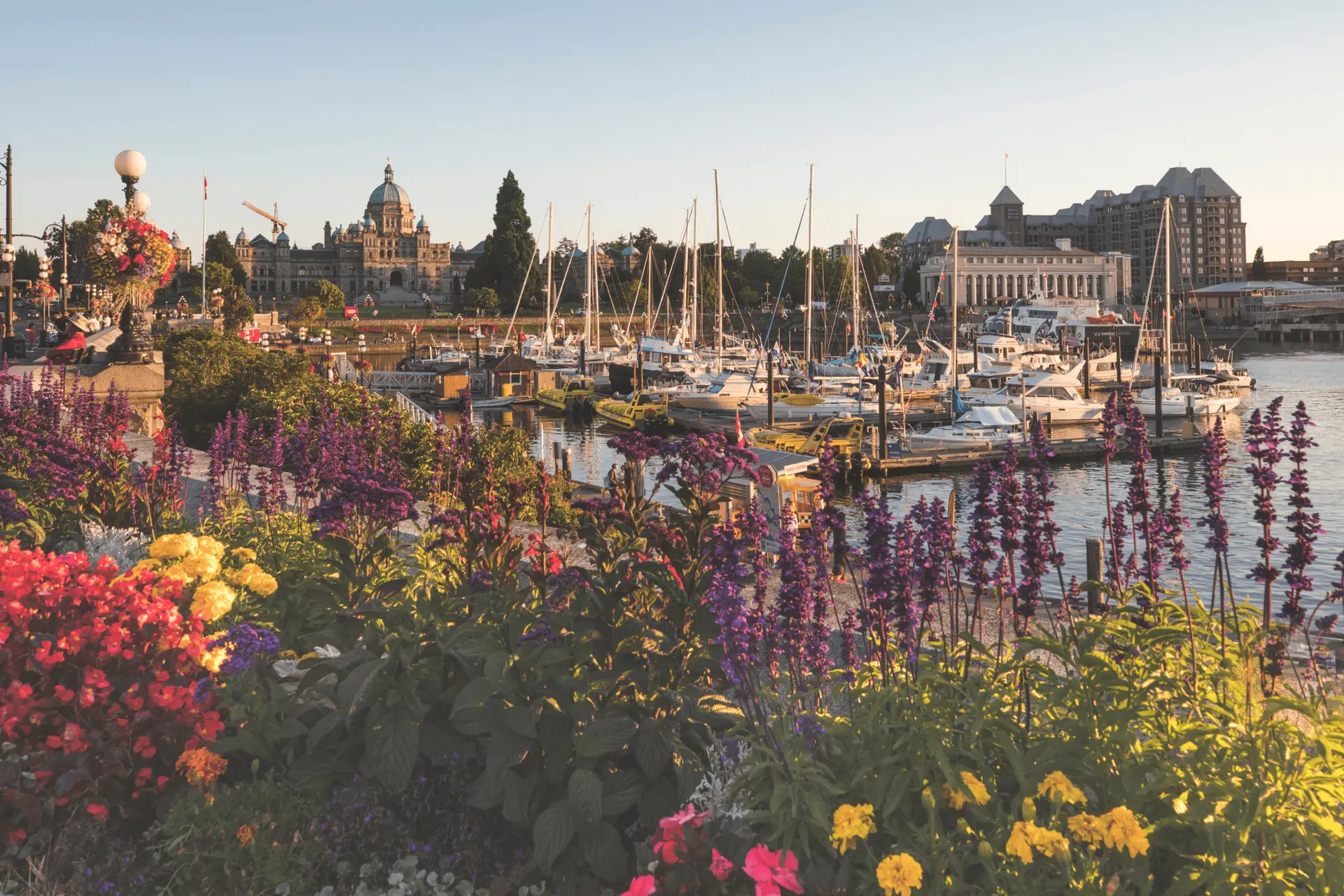 Inner Harbour in Victoria, BC in the summer