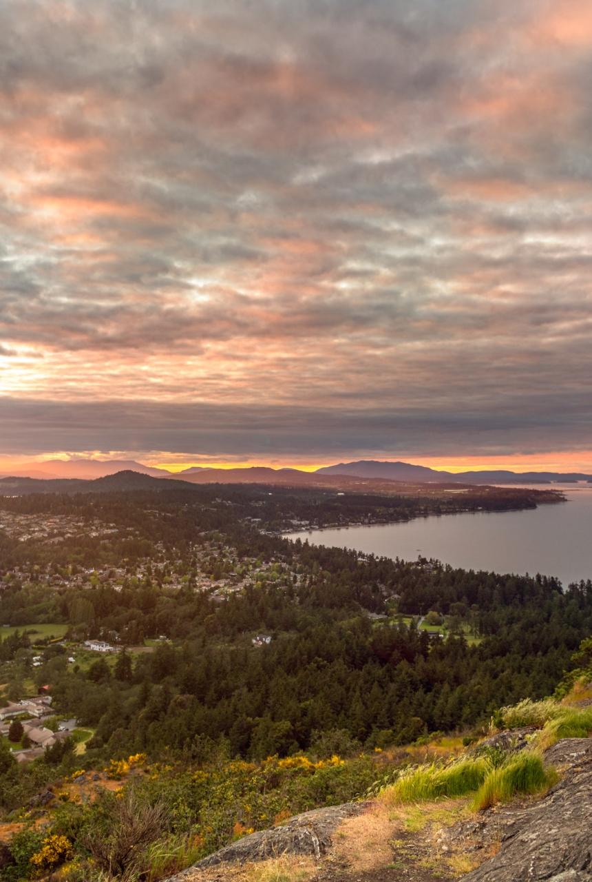 From the top of Mount Douglas in Victoria, BC