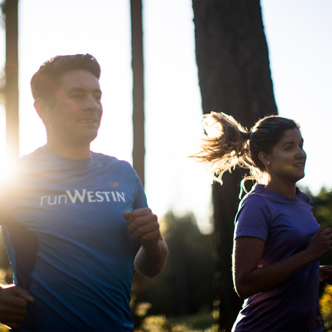 Two runners in a race in Victoria, BC