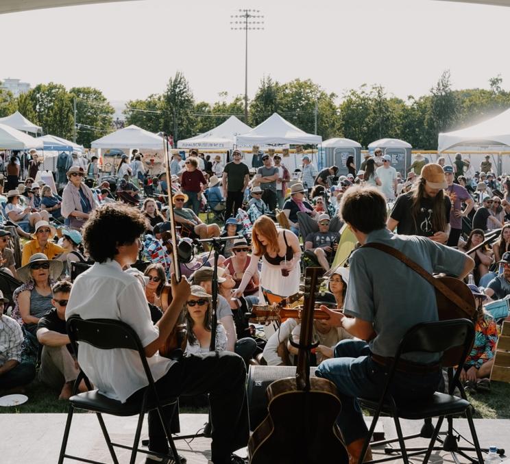 Victoria Folk Music Festival Royal Athletic Park Victoria BC live performance crowd summer festival July event