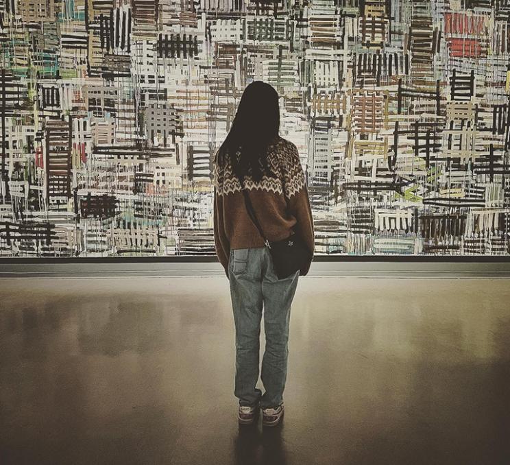 A woman views the art at the Art Gallery of Greater Victoria in Victoria, BC