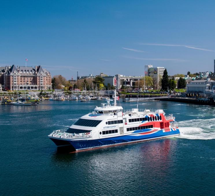 The FRS Clipper departing Victoria's Inner Harbour