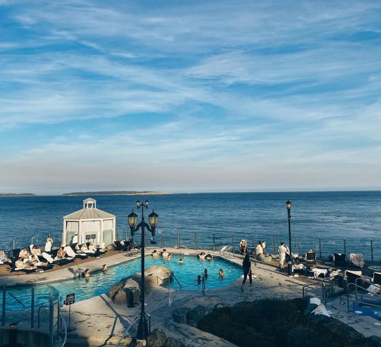 The mineral pools at the Oak Bay Beach Hotel in Victoria, BC