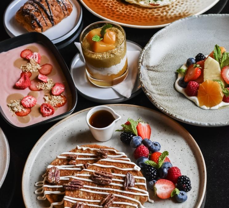 An assortment of brunch at Q at the Empress in Victoria, BC