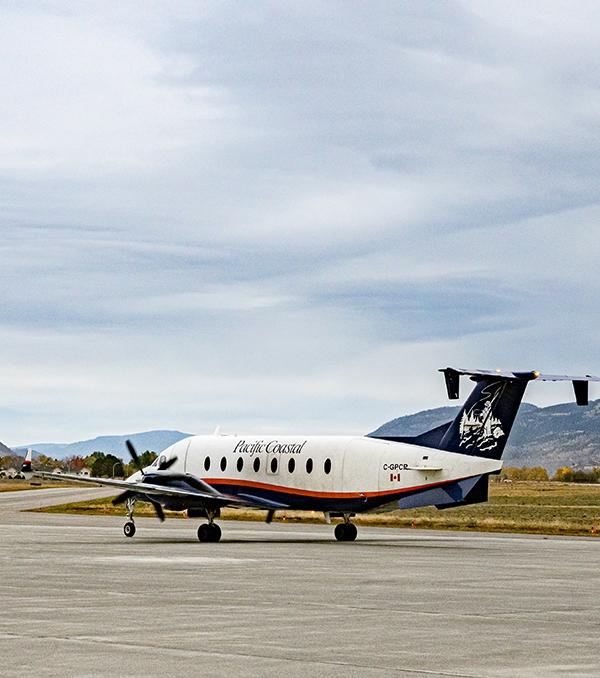 A Pacific Coastal Airlines flight prepares to take-off on a trip to Victoria, BC