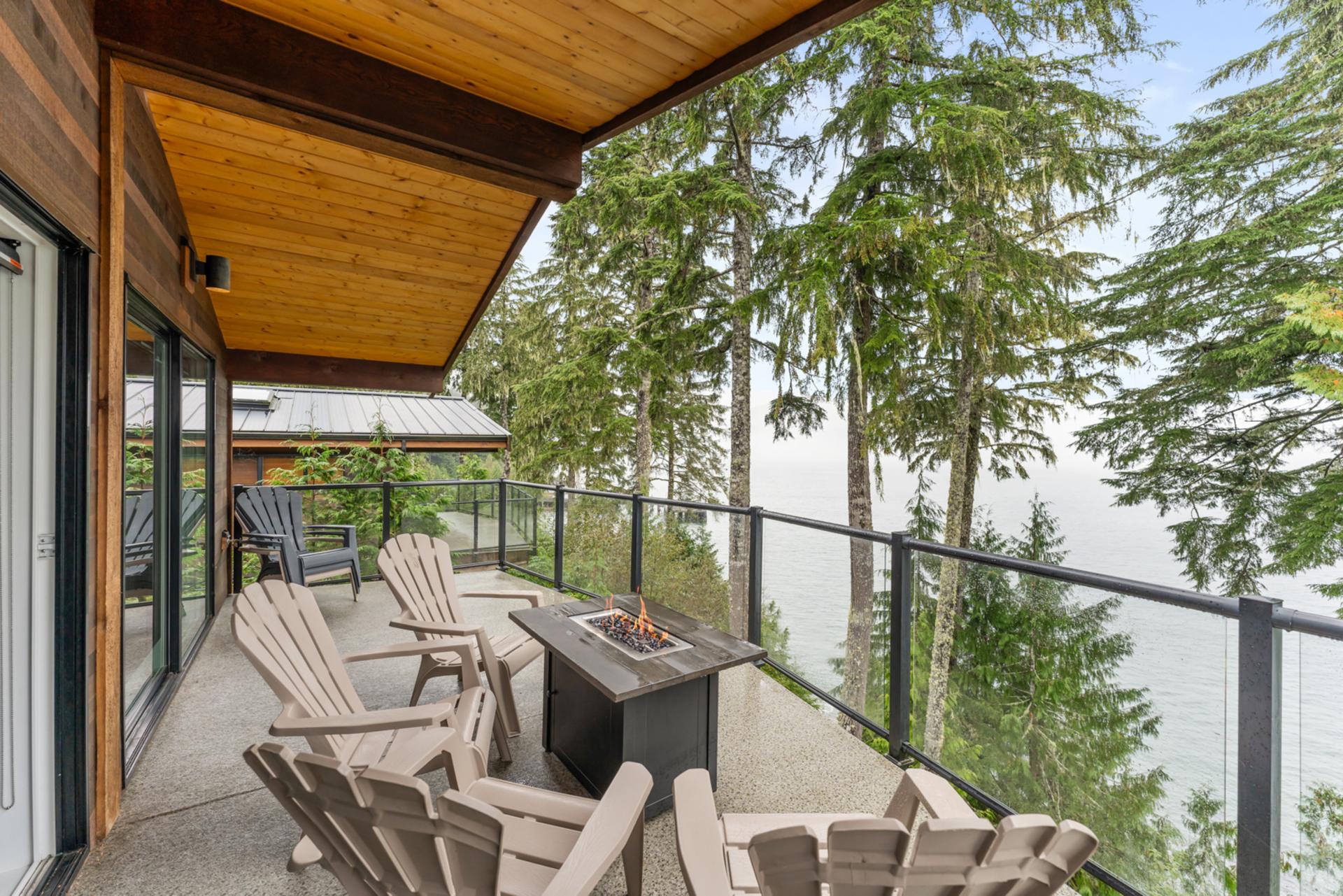 View From Oceanfront Cottage in Port Renfrew, BC in the Wild Coast Cottage Community.