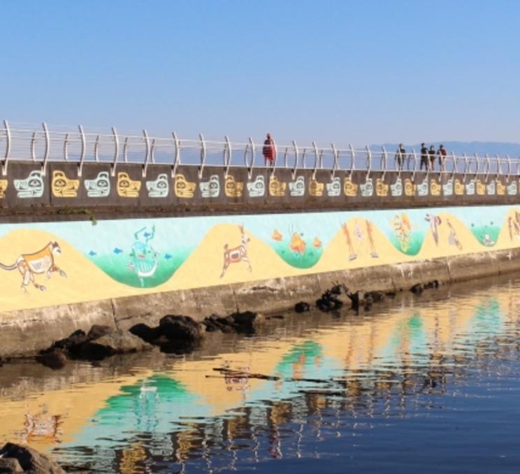 GVHA Unity Wall murals along the Ogden Point Breakwater