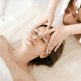 Facial massage at Emerald Day Spa in Victoria, BC.