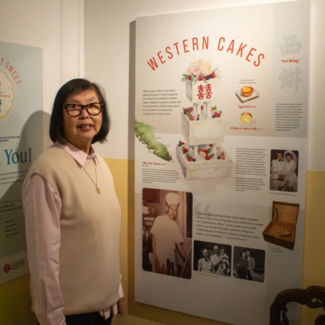 Grace Wong Sneddon, at the Victoria Chinatown Museum in Victoria, BC