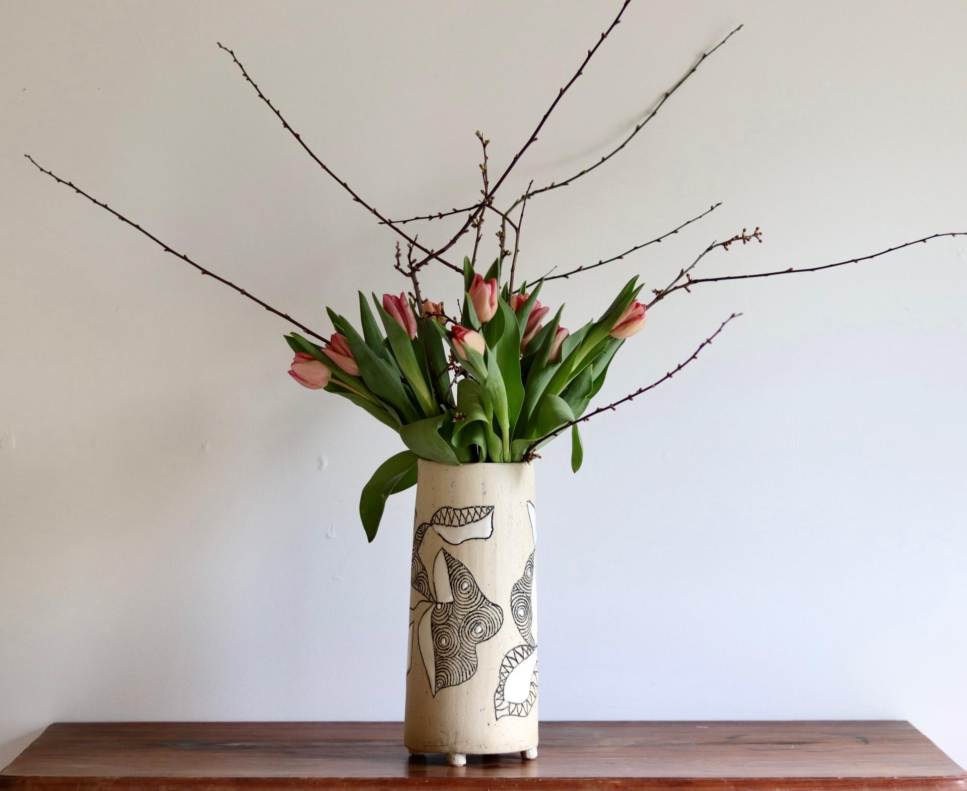 Ceramic Vase with Abstract Design