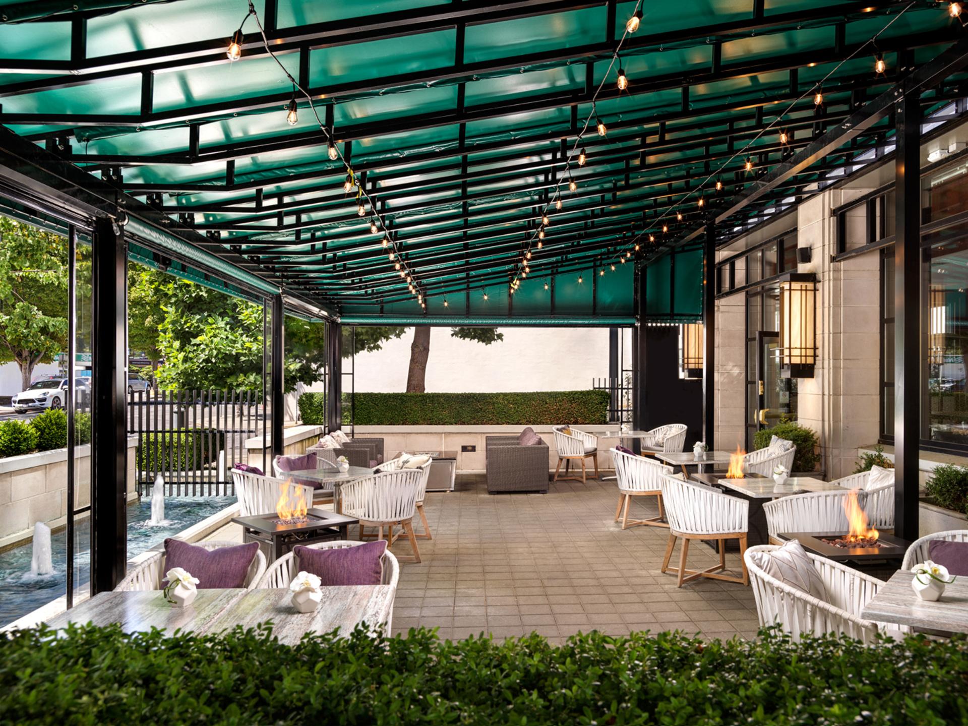 Covered, heated patio