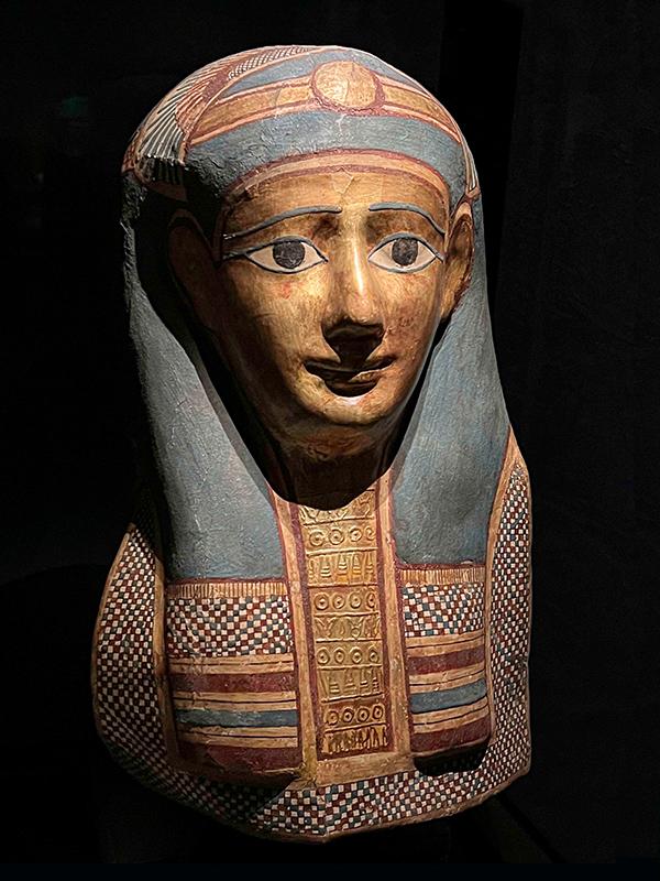 A display of Egyptian artifacts at the exhibit, Anicent Egypt: Obsessed with Life, at the Royal BC Museum in Victoria, BC
