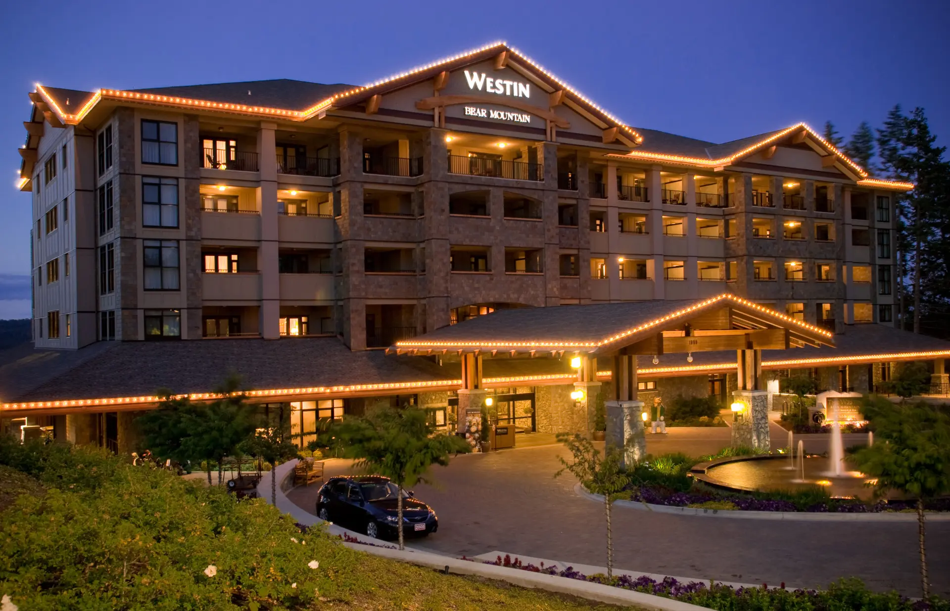 Clubhouse Exterior at night