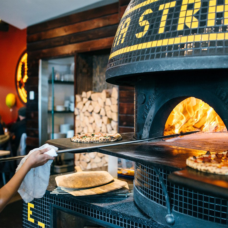 The Wood Fired Pizza Oven at Pizzeria Prima Strada